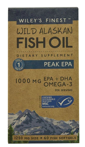 Wiley's Finest Wild Alaskan Fish Oil Peak EPA 1250mg - 30 Cápsulas Gelatinosas