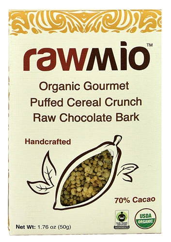 Chocolate Rawmio Windy City Organics Bark Cereais Orgânicos 50g - Sabor Irresistível e Nutrição Consciente