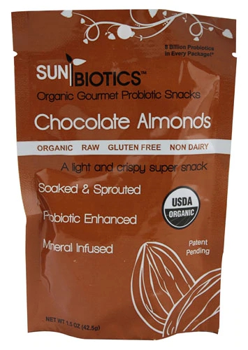 Amêndoas Cobertas com Chocolate Orgânico Windy City Organics SunBiotics™ - 42g