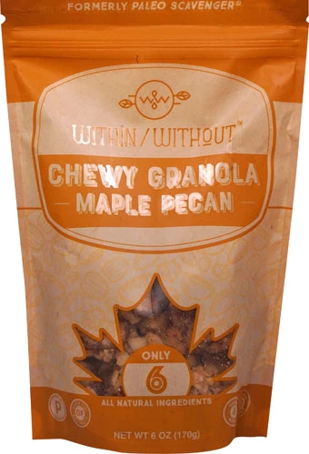 Within Without Chewy Granola Gluten Free Paleo Maple Pecan -- 6 oz