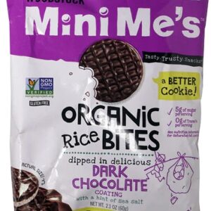 Biscoitos Orgânicos de Arroz com Chocolate Meio Amargo Woodstock Mini Me's™ - 59g