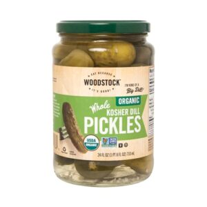 Comprar woodstock organic whole kosher pickles dill -- 24 oz preço no brasil condiments food & beverages pickles suplementos em oferta suplemento importado loja 23 online promoção -