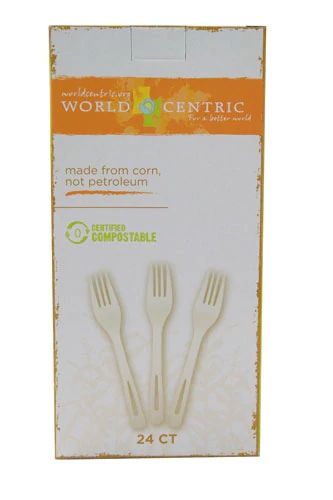 World Centric Corn & Talc Forks -- 24 Pieces