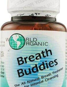 World Organic Breath Buddies - 180 Cápsulas Gelatinosas para Hálito Fresco