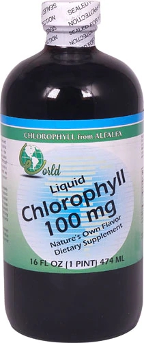 Clorofila Líquida World Organic 100mg - 473ml - Suplemento Natural