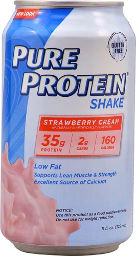Worldwide Sports Nutrition Pure Protein Shake Morango e Creme - 325ml - Alta Performance