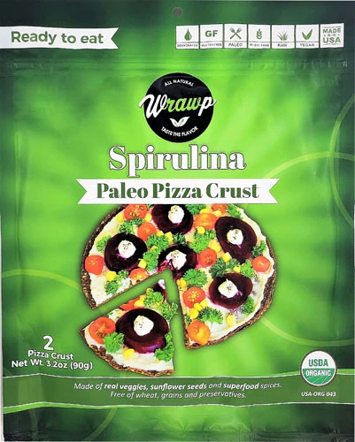 WrawP Pizza Crust Sem Glúten com Espirulina - 2 Wraps (Aprox. 140g)