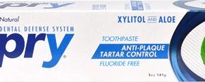 Pasta de Dente Xlear Spry Antiplaca e Controle de Tártaro Sem Flúor Hortelã - 142g
