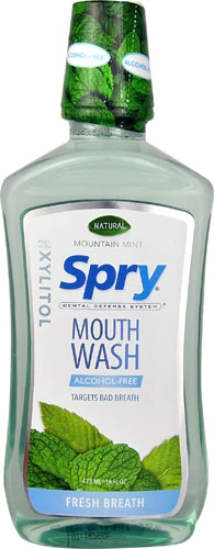 Enxaguante Bucal Xlear Spry® Mountain Mint Sem Álcool - 473ml - Higiene Oral Avançada