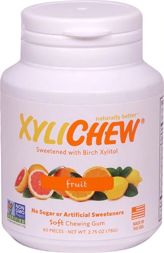 XyliChew Chiclete Mastigável Frutas - 60 Unidades Sem Açúcar