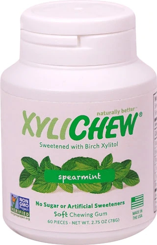 XyliChew Chiclete de Hortelã Sem Açúcar - 60 Unidades
