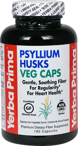 Yerba Prima Psyllium Husks Veg Caps - 180 Cápsulas Vegetarianas: Sua Jornada para o Bem-Estar Digestivo