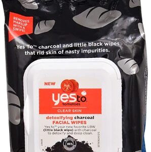 Lenços de Limpeza Facial Yes To® Tomatoes Detox Charcoal - 30 Unidades