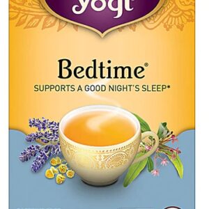 Chá Yogi Bedtime Orgânico Sem Cafeína - 16 Sachês para Noites Tranquilas