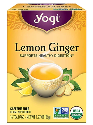 Yogi Herbal Tea Caffeine Free Lemon Ginger -- 16 Tea Bags
