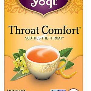 Chá Yogi Herbal Tea Throat Comfort Sem Cafeína - 16 Saquinhos (25g)