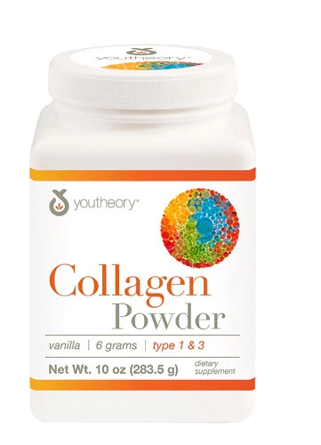Youtheory Colágeno Hidrolisado em Pó Sabor Baunilha - 284g (10 oz)