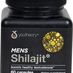 Youtheory Mens Shilajit - 60 Cápsulas - Energia e Vitalidade Masculina
