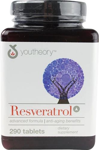 Youtheory Resveratrol Advanced Formula 290 Tablets - Potente Antioxidante para o Bem-Estar