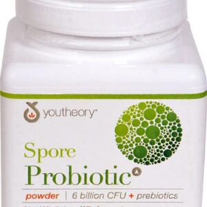 Youtheory Probiótico em Pó com Prebióticos - 96g | Suporte Digestivo Avançado
