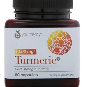 Youtheory Cúrcuma Extra Força 1000mg - 60 Cápsulas - Saúde e Bem-Estar