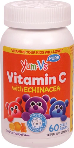 Yum V's Vitamina C com Equinácea Sabor Laranja - 60 Mastigáveis