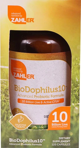 Zahler BioDophilus10™ Probiótico - 10 Bilhões CFU - 120 Cápsulas