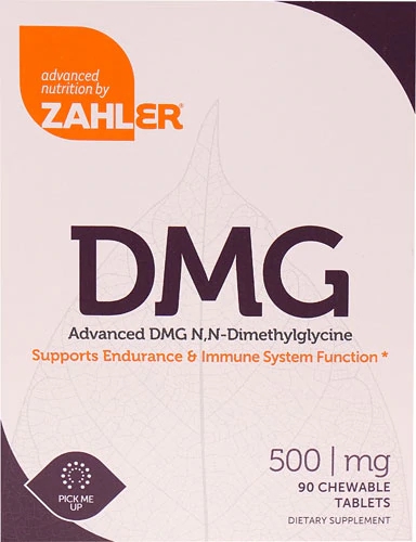Zahler DMG Cherry 500 mg - 90 Comprimidos Mastigáveis - Suplemento de Dimetilglicina