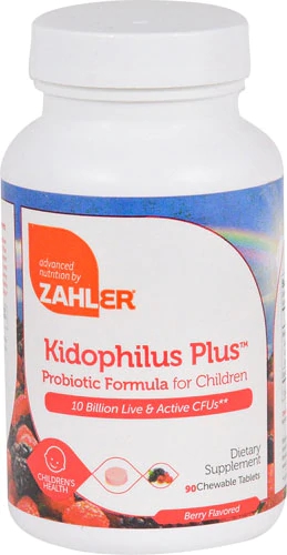 Zahler Kidophilus Plus Berry 90 Tabletes Mastigáveis - Suporte Probiótico Infantil