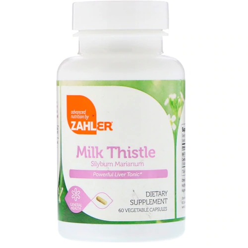 Zahler Milk Thistle Silybum Marianum 60 Cápsulas - Suporte ao Fígado