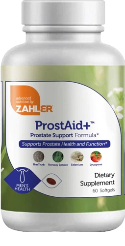 Zahler ProstAid+™ Fórmula de Suporte à Próstata - 60 Cápsulas Gelatinosas