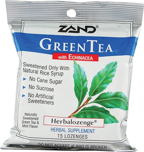 Zand Herbalozenge Pastilhas Chá Verde Hortelã Adoçada 15 Unidades