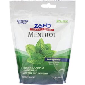 Zand Herbalozenge Pastilhas Refrescantes de Menta e Eucalipto - 80 Pastilhas