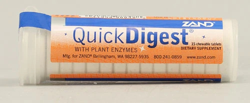Zand QuickDigest® with Plant Enzymes -- 15 Chewable Tablets