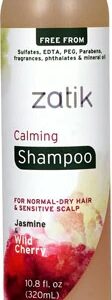 Zatik Shampoo Calmante Jasmim e Cereja Selvagem 320ml - Limpeza Suave e Relaxante