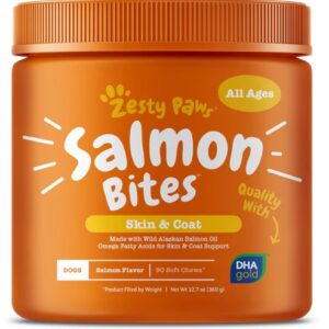 Comprar zesty paw omega-3 salmon bites dog supplement salmon -- 90 soft chews preço no brasil dog dog skin & coat pet health suplementos em oferta supplements suplemento importado loja 11 online promoção -