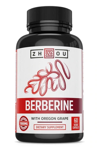 Zhou Berberine com Uva do Oregon - 1000mg - 60 Cápsulas Vegetais