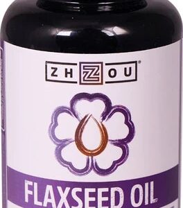 Óleo de Linhaça Zhou Nutrition - 100 Softgels: Saúde e Bem-Estar do Coração e Pele