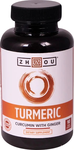 Zhou Cúrcuma e Gengibre 90 Cápsulas Veganas - Suplemento Natural para Bem-Estar