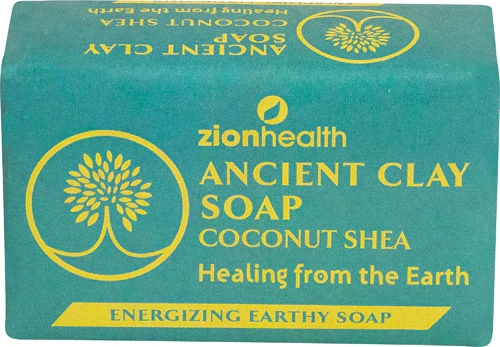 Sabonete Natural Zion Health Argila Antiga Coco e Karité 170g - Higiene e Bem-Estar Profundo
