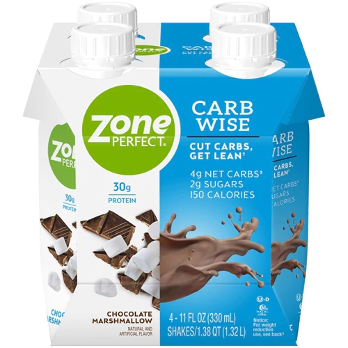 Shake Zone Perfect Carb Wise Chocolate Marshmallow 330ml - Pack 4