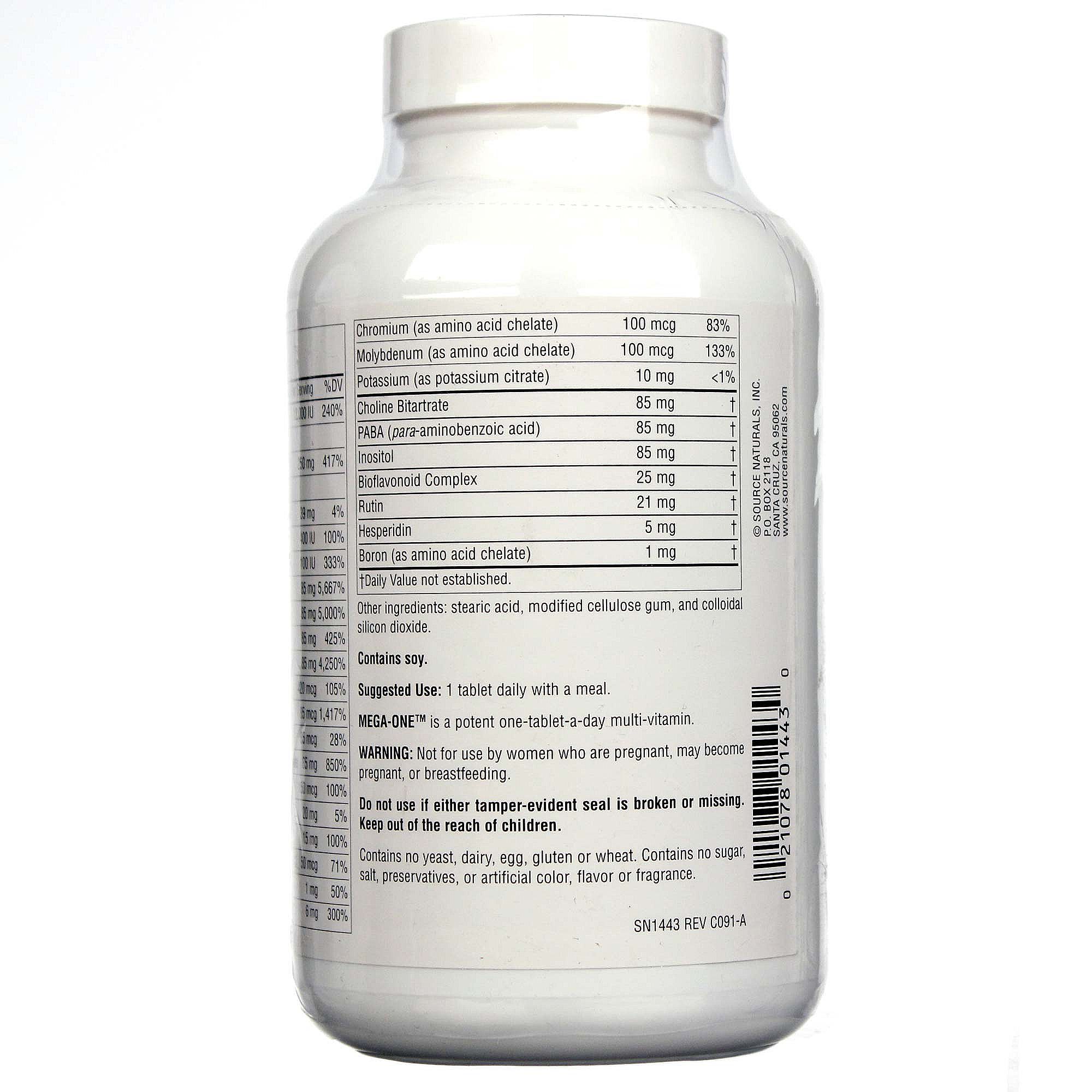 Source Naturals, Mega-One Multiple Sem Ferro -180 Comprimidos - Imagem 3