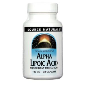 Source Naturals, Ácido Alfa Lipóico - 100 mg - 60 cápsulas