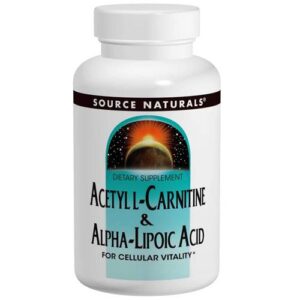 Source Naturals, Acetil L-Carnitina e ácido alfa-lipóico - 60 Comprimidos