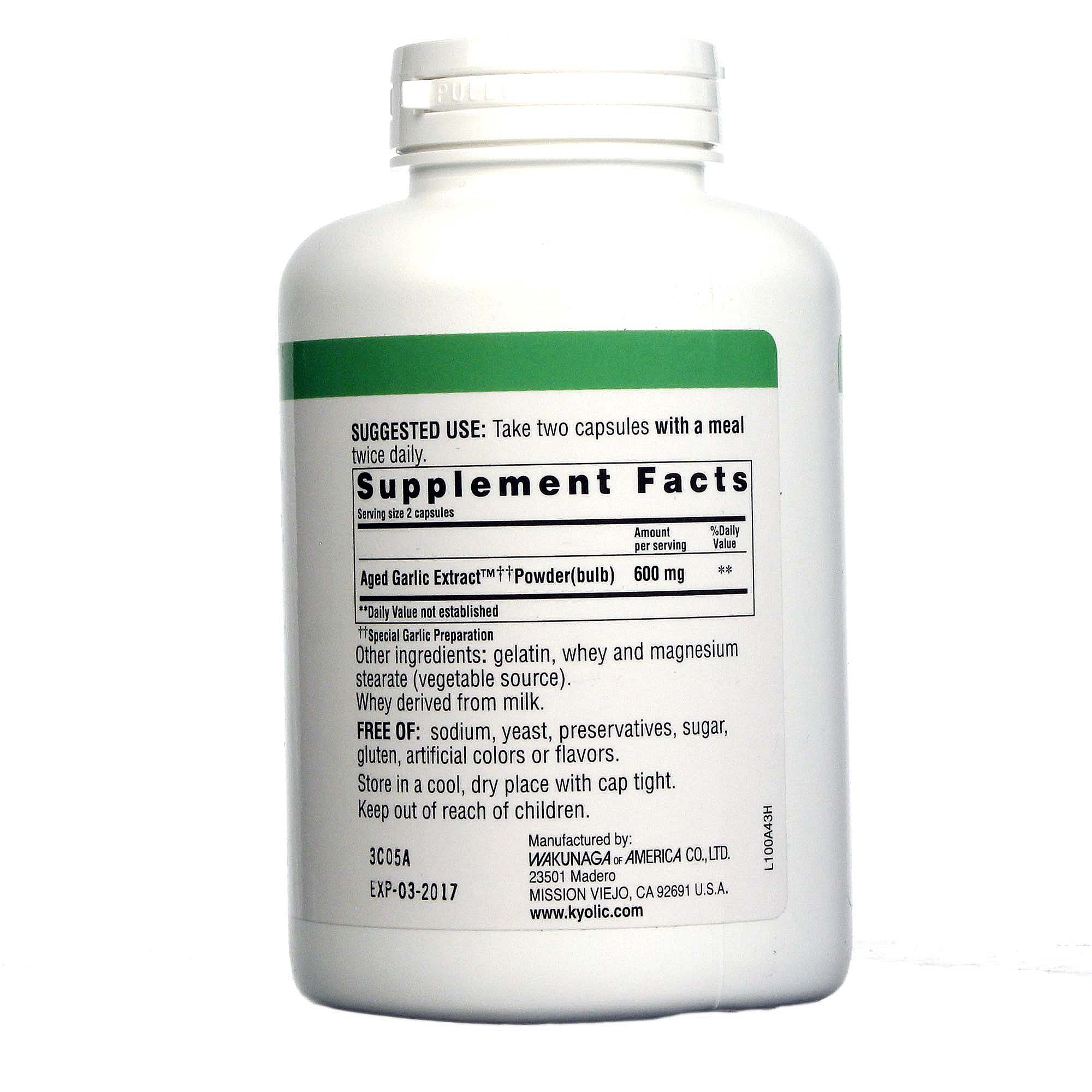Kyolic, Fórmula Kyolic® I00 Extrato de Alho Cardiovascular - 300 Cápsulas - Imagem 2