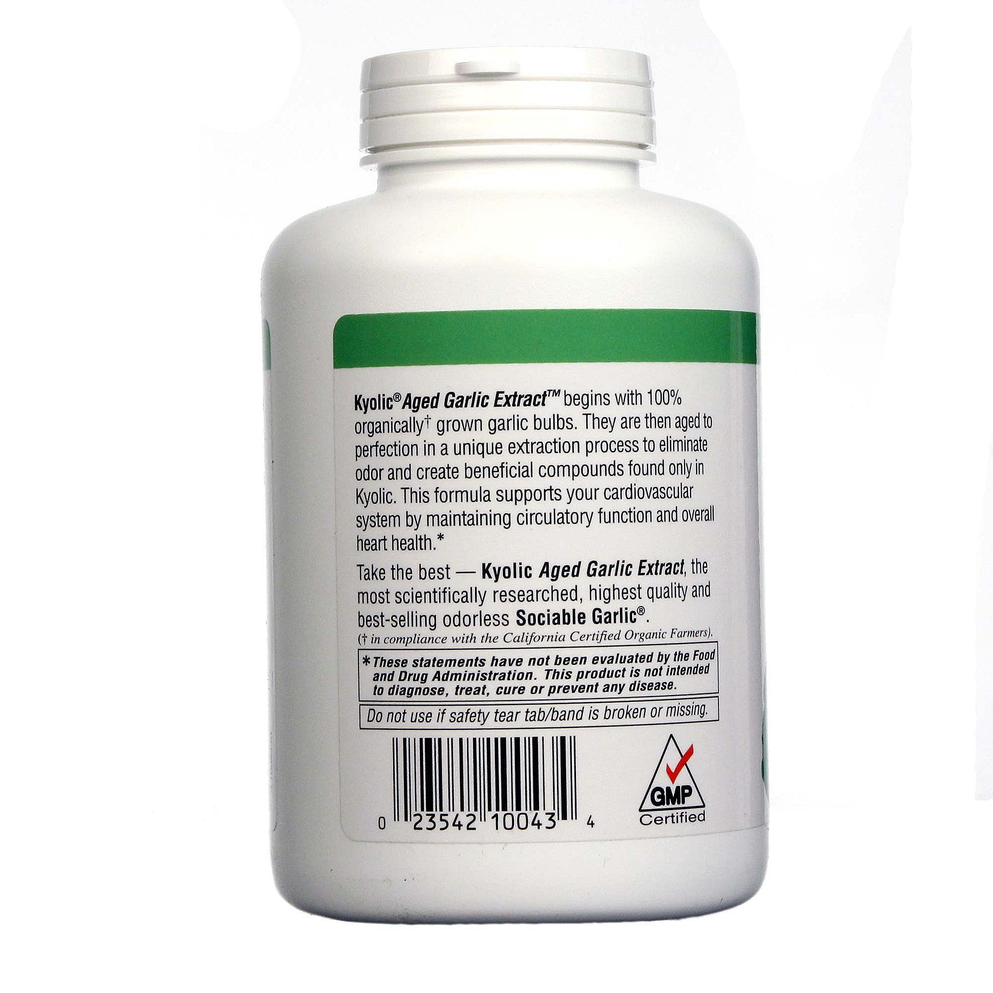 Kyolic, Fórmula Kyolic® I00 Extrato de Alho Cardiovascular - 300 Cápsulas - Imagem 3