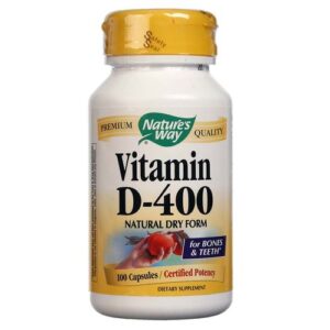 Nature's Way, Vitamina D-400 - Forma Natural Seca - 100 Cápsulas