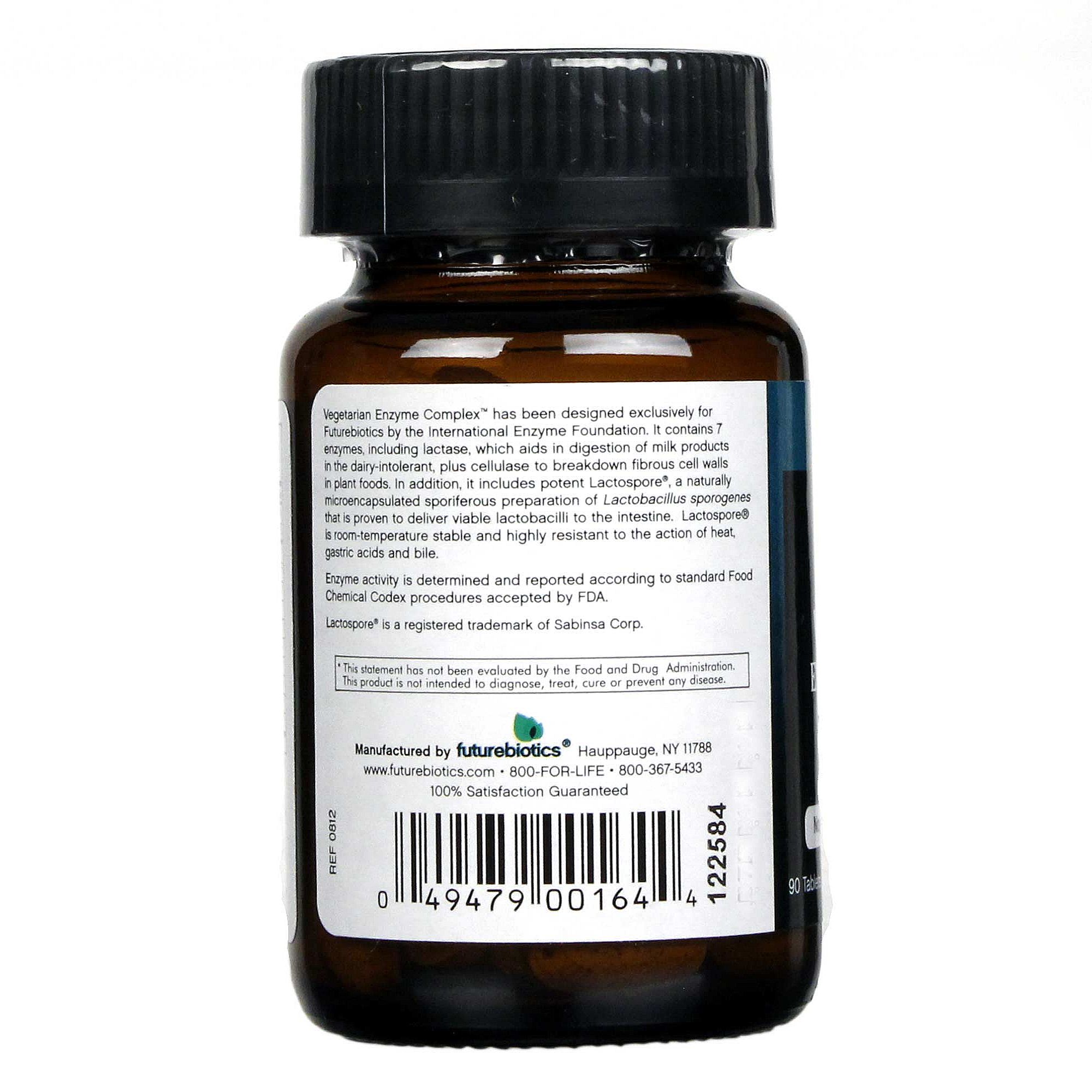 Futurebiotics, Complexo de enzimas vegetarianas - 90 Comprimidos - Imagem 3