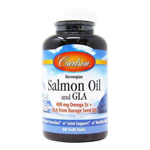 Carlson Labs Salmon Oil and GLA - 825 mg - 60 Cápsulas em Gel