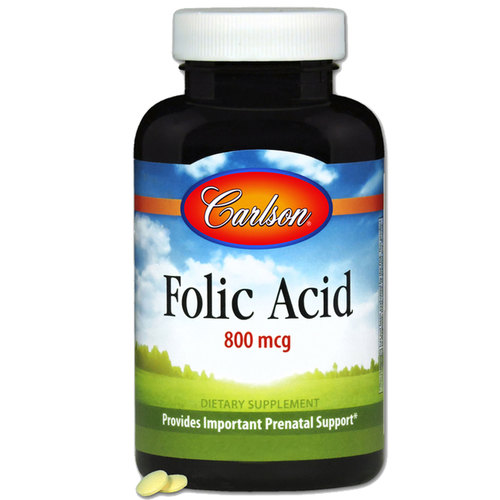 Carlson Labs, Ácido Fólico 800 mcg - 300 Tabletes